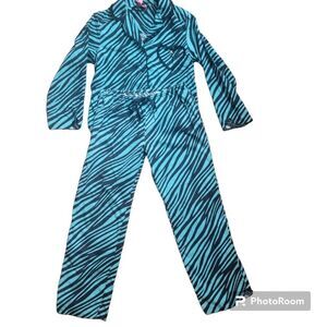 Betsey Johnson Zebra Print 2 Piece Pajama Set.  Size S.